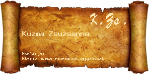 Kuzma Zsuzsanna névjegykártya