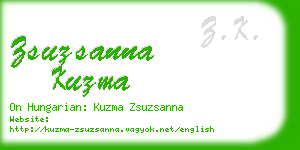 zsuzsanna kuzma business card